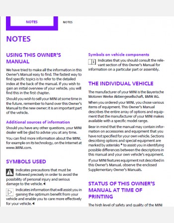 mini cooper 2011 owners manual